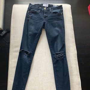 Black distressed jeans